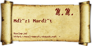 Mözl Marót névjegykártya